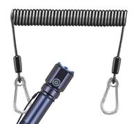 Longe de sécurité rétractable, attache à outils enroulée, cordon extensible en acier inoxydable avec bobine élastique, crochet en métal robuste, conception de sécurité anti-chute, longe de pêche téles