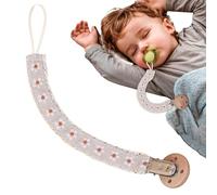 Longe de sucette, chaîne de sucette,Baby Teether saisissant le jouet | Support de sucette de dentition, sangle de brode