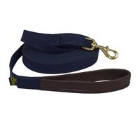 Longe équitation à tourner coton épais avec poignée cuir lisse Ronzon Legend Pro Bleu 9,5 m