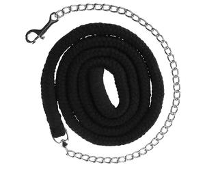 Longe équitation en coton avec chaîne Covalliero Noir 200 cm