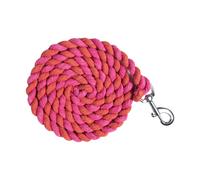 Longe équitation en coton avec mousqueton HKM Rose 180 cm