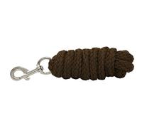 Longe équitation tressée unie boucle blanche Canter Marron Full