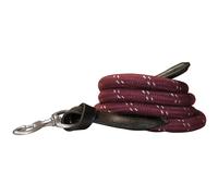 Longe équitation tressée unie boucle blanche Canter Rouge Full