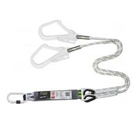 Longe fourche tressée HOPE avec absorbeur + 3 crochets - longueur 1 m KRATOS SAFETY