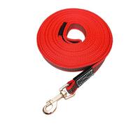 Longe longue pour chien, corde de remorquage, sangle d'entraînement, laisse durable et solide, accessoires de traction antidérapants pour animaux de compagnie, rouge, 200 x 2 cm