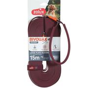 Longe plate - ZOLUX - Bivouak - Silicone - 15 m - Bande réfléchissante