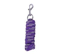 Longe pour cheval - Corde de fixation avec crochet de panique - Longueur : environ 2 m - Robuste, élégant et agréable à tenir en main (violet, 1 pièce)