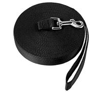 Longe pour Chien 6m, Laisse de Dressage Longue pour Chien avec Poignée, Laisse Chien Longue Corde Chien, Laisse Longue Caoutchoutée, Antidérapante et Robuste pour Chiens de Petites/Noir