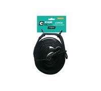 Longe pour chien - CANI GEAR - 5 m - Néoprene souple avec poignée - Noir