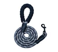 Longe pour Chien, Collier de Laisse en Nylon for Chien et Chat, Corde Traction Ronde Anti-Perte for Petits, Moyens Grands Chiens(Grey,1.2CM 2M)