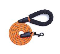 Longe pour Chien, Corde de remorquage réfléchissante for Chien Compagnie, Corde Ronde for(Orange,1.2M)