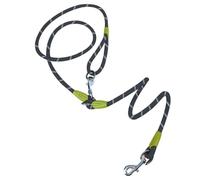 Longe pour Chien, Laisses en Nylon réfléchissantes for Chiens de Compagnie, laisses Corde Traction chaîne(Black)