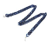 Longe Réglable pour Lunettes, Chaîne de Lunettes pour Femmes Simples et élégantes, Matériau Sûr et Non Toxique, Accessoire de Lanière de Masque Portable, Convient aux Lunettes de(12 * 7 * 3cm-bule)