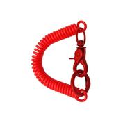 Longe rétractable, Porte-clés rétractable en spirale avec lanière enroulée, fermoir mousqueton, porte-carte d'identité, corde Anti-perte for clés, portefeuille et téléphone portable(Rose Red,20Pcs)