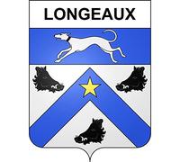 Longeaux 55 ville sticker blason écusson autocollant adhésif - Taille : 8 cm