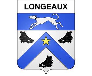 Longeaux 55 ville sticker blason écusson autocollant adhésif - Taille : 8 cm