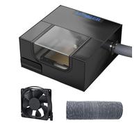 LONGER Boîtier de graveur laser avec évent - 69,8 x 69,8 x 30 cm - Housse de protection pour la plupart des machines de gravure laser - Isolation contre la fumée et les odeurs, réduction du bruit