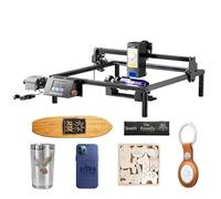 Longer Graveur Laser 20W Kit Complet avec Assistance d'Air et Rouleau Rotatif, Zone de Gravure 40x37 cm, Écran Tactile Couleur, Machine CNC DIY pour Bois, Cuir, Acrylique et Métal