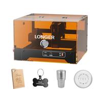 LONGER Graveur laser de classe 1 de la FDA - 5,5 W - Contrôle par application WiFi - 12 000 mm/min - Grande zone de gravure de 140 x 130 mm avec détection de porte - Parfait pour les débutants