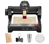 Longer Graveur laser - RAY5 MINI Machine de gravure et de découpe laser portable, spot laser 0,04 mm, 12 000 mm/min, idéal pour les projets de bricolage sur bois, métal, acrylique, cuir, etc. (3,5 W)