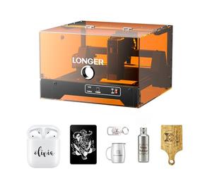 LONGER Graveur laser Ray5 miniS 5,5W avec boîtier, Classe 1. Zone de travail 130×125 mm, gravure hors ligne. Idéal pour bois, acrylique, cuir, etc