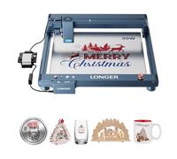 Longer Laser B1 30 W Graveur laser avec assistance automatique de l'air, pour bois, métal, papier, acrylique, verre, cuir, zone de travail, zone de travail 450 x 440 mm