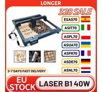 LONGER Laser B1 Découpeur Laser 40W avec Système d'Assistance Pneumatique, Point Laser 0.10x0.15mm, 36000mm/min, Protection de Lentille 450x440mm Laser B1 40W