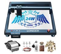 LONGER Laser B1 Découpeuse Laser - Puissance Laser 40W - Système d'Assistance Pneumatique - Point Laser 0,10 x0,15mm - 36