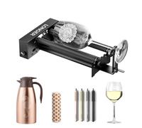Longer Outil de gravure laser rotatif à 360° pour objets cylindriques tels que tasses, tasses, bouteilles, compatible avec 99% de tous les graveurs laser