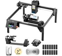 LONGER Ray 5 Graveur Laser Professionnel, Machine de Gravure et Découpe CNC pour Bois, Métal et Verre, Surface 400x400mm, Assistance d'Air et Rouleau Rotatif, 5W