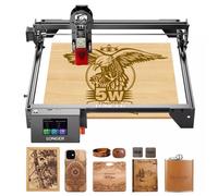 LONGER RAY5 - Graveur laser 5.5W, 10000 mm/min, Écran tactile 3.5"" + hors ligne, Wi-Fi, Processeur 32 bits, Métal/Acrylique/Bois