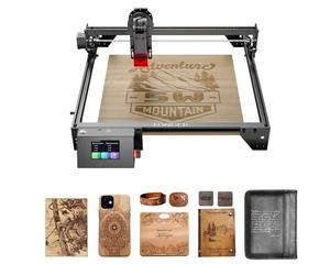 LONGER RAY5 Graveur Laser avec Écran Tactile 3,5" et Contrôle APP, Grande Zone de Gravure pour Métal/Bois, 5W