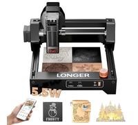 LONGER Ray5 Mini 5.5W Graveur Laser : Haute vitesse (12 000 mm/min) pour objets cylindriques, bois, métal, acrylique, cuir - CNC DIY, aire de travail 130x130 mm, WiFi, sécurité avec arrêt d'urgence
