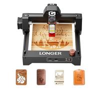 LONGER Ray5 Mini graveur laser 12000 mm/min Haute vitesse pour bois, métal, acrylique, cuir, DIY CNC, zone de gravure 140 x 130 mm, WiFi, arrêt d'urgence sécurité (2,5 W)