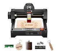 LONGER RAY5 Mini machine à gravure laser, 2,5 W, avec appareil, WiFi, arrêt d'urgence, pour bois, métal, acrylique, 130 x 140 mm
