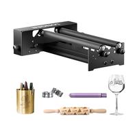 Longer Rouleau rotatif pour graveur laser, axe Y, fixation pour graveur laser, rotation à 360°, bon partenaire pour machine de gravure laser, compatible avec d'autres marques de graveur