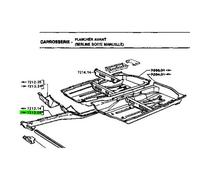Longeron avant droit pour Peugeot 504 (09/1968-10/1980)
