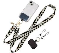 Longes pour clés, Porte-Badge, Large lanière de téléphone Portable en Tissu en Coton, Longes réglables pour clés, Support de Badge Portable à téléphone Doux pour Les Hommes, pour Les Badges