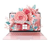 LONGEVINCE Ordinateur Portable 14 Pouces,8 Go de RAM,DDR4,Ultrabook,IPS 1920 x 1080,Celeron N4120,sous Windows 11,Or Rose