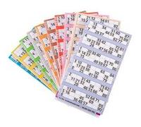 Engelhart Bloc de carton de loto usage unique intérieur mixte 1 joueur ou plus 10 pièces