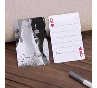LongGenius Alternative au livre d'or de mariage, cartes à jouer personnalisées, cartes vierges, cartes de poker personnalisées, souvenir de mariage unique, standard