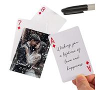 LongGenius Cartes à Jouer Personnalisées Élégantes - Faveur de Mariage Unique en Vrac