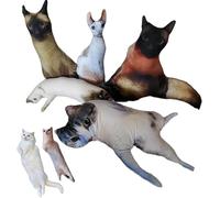 LongGenius Oreiller en forme de chat moche en forme de 3D - 34 cm - Cadeau personnalisé pour les amoureux des animaux de compagnie - Cadeau pour les enfants