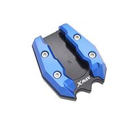 LongGreat Pour Yamaha XMAX 125 250 300 2017 2018 2019 2020 CNC pied latéral plaque de support (bleu)