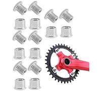 LONGHAO 8 pcs,Boulons de Plateau,Boulons de Plateau de VéLo,Boulons de PéDalier pour VéLo,Clous à Double Disque de VéLo, Boulons à Double Plateau en Acier Inoxydable, pour VéLo de Route VTT (Argent)