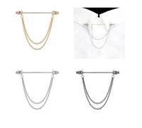LONGHAO Cravate Collier Pin,éPingle De Cravate Chemise,Chemise De éPingles à Cravate,Hommes GarçOn Chemise Collier Clip,Hommes Costume Accessoires,Pour Mariage,FêTe (#2)