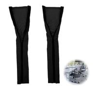 LONGHAO2 pcs Housses d'Accoudoir de Chaise de Bureau Housses d'Accoudoirs de Chaise de Bureau avec Fermeture éclair Housse d'accoudoir pour Chaise de Bureau,pour Chaise de Bureau (Noir)