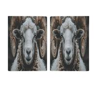 Longhorn Ram Étui de passeport en cuir minimaliste pour passeport et passeport pour homme et femme, 20,3 x 13,8 cm, Style :, 20.3x13.8cm