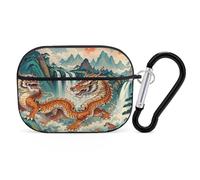 Longhu Mountain Watercascade, organiseur pour écouteurs en Chine, résistant aux chocs, housse de protection pour Airpods Pro avec mousqueton, étui de transport anti-chute pour Airpods Pro 2ème