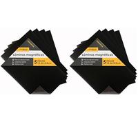 Longivia® 5 Feuilles Magnétiques Qualité Premium - Plaque Aimantée Adhésive Flexibles de 15.3cm x 10.2cm - Magnet Paper Personnalisable - Papier Autocollant épaisseur 0.5mm (Lot de 2)